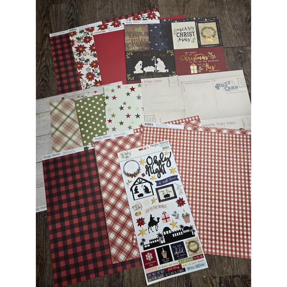Simple Stories O Holy Night Jingle All the Way Christmas Holiday Scrapbook Kit